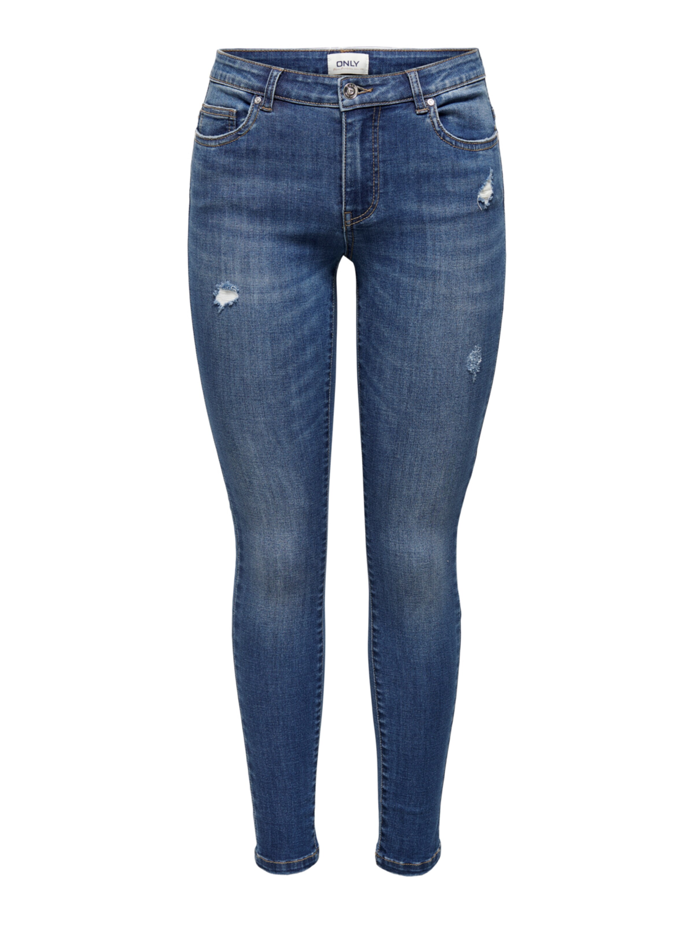Skinny Jean 'Coral' ONLY en bleu : devant