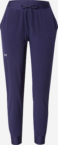 UNDER ARMOUR Tapered Urheiluhousut värissä sininen: edessä