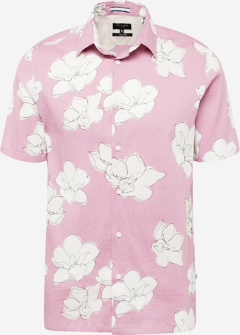Ted Baker Regular fit Button Up Shirt in Pink: front