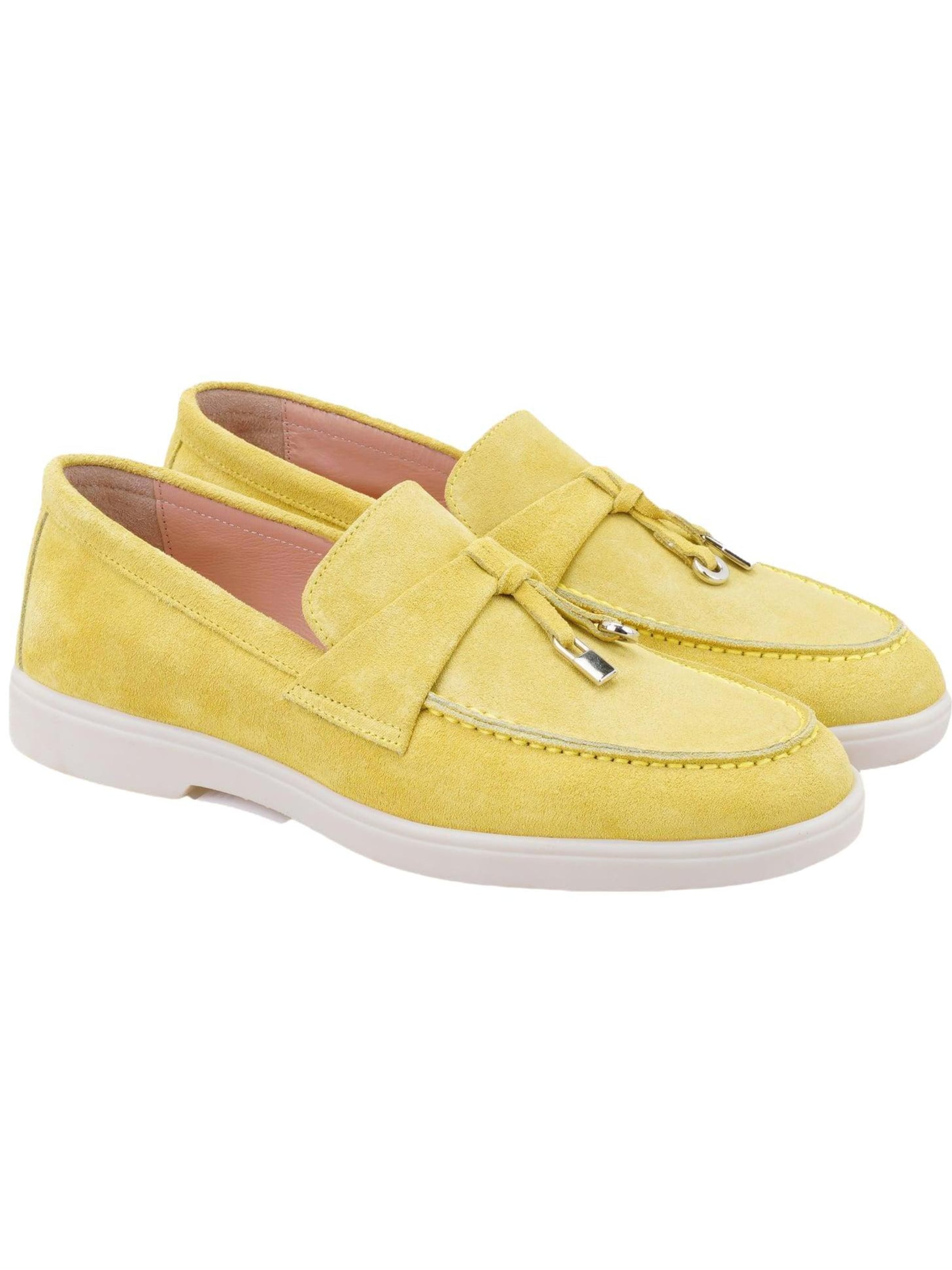Desa Moccasins 'Slip-Ons' in Yellow: front