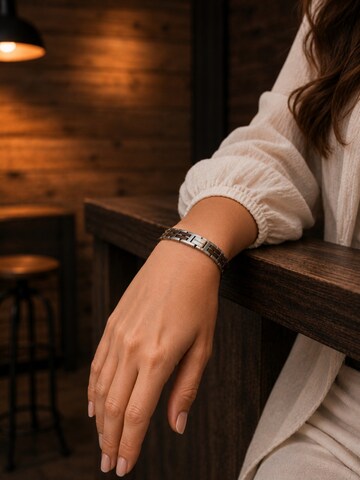 Holzwerk Bracelet 'ORTHSEE' in Silver: front