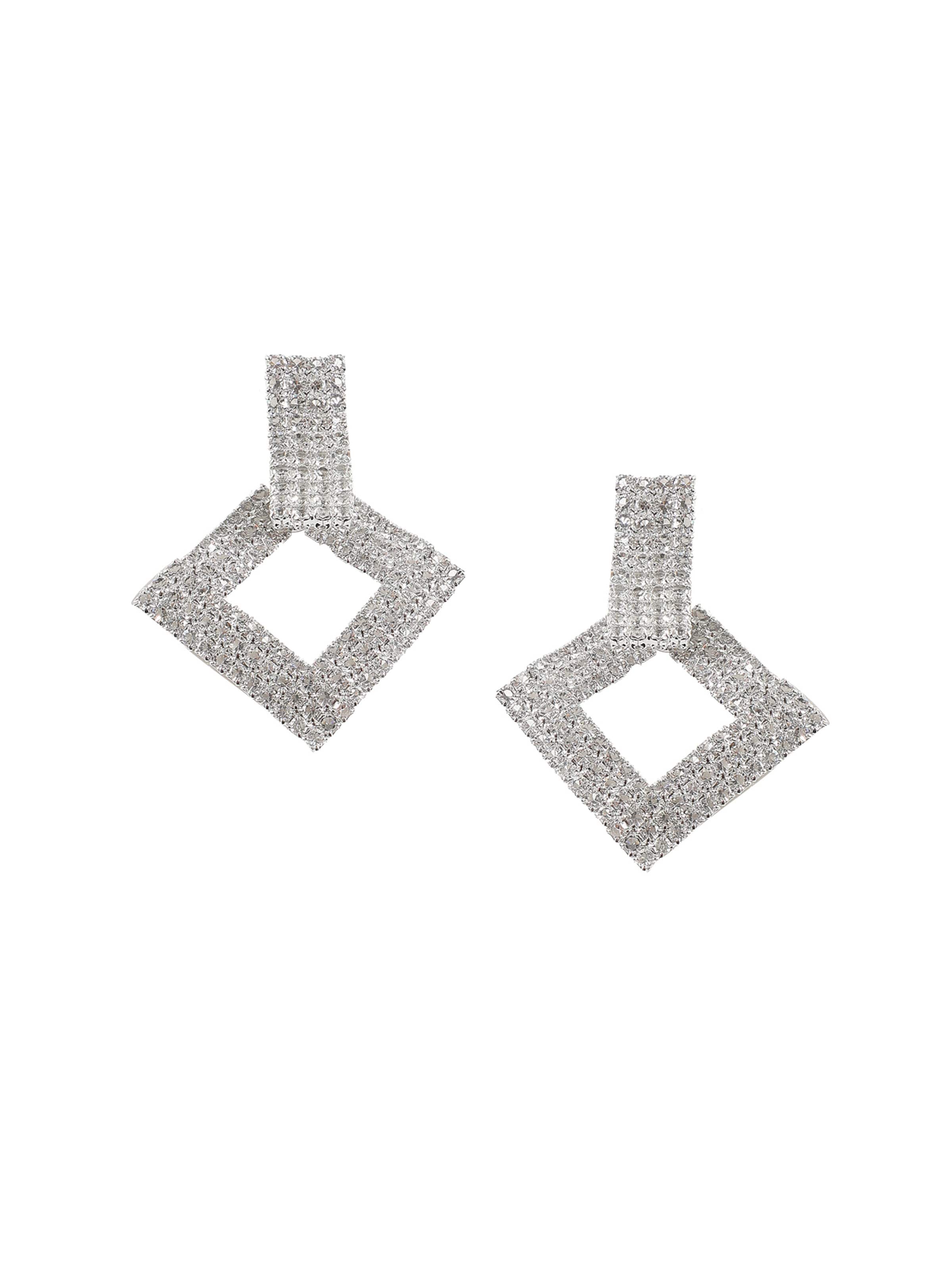 SOHI Uhani 'Dixie' | srebrna barva: sprednja stran