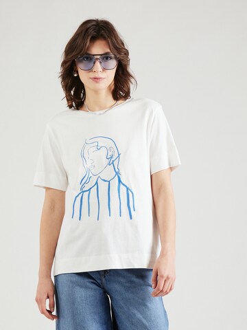 Tricou de la s.Oliver pe alb: față