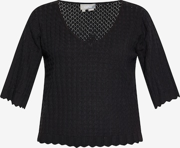 Pull-over Usha en noir : devant