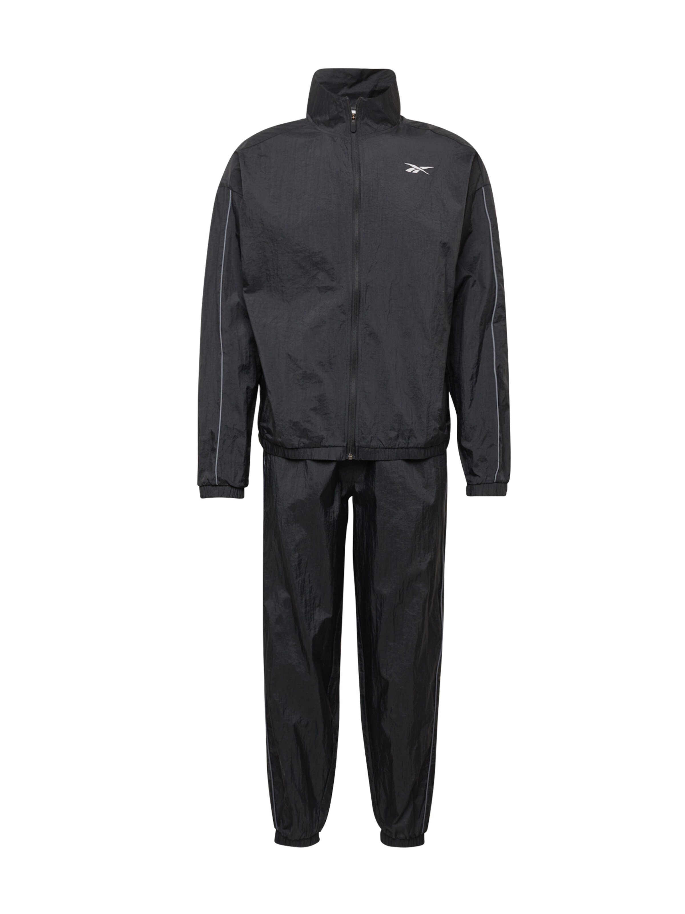 Reebok Trainingsanzug in Schwarz: Vorderseite