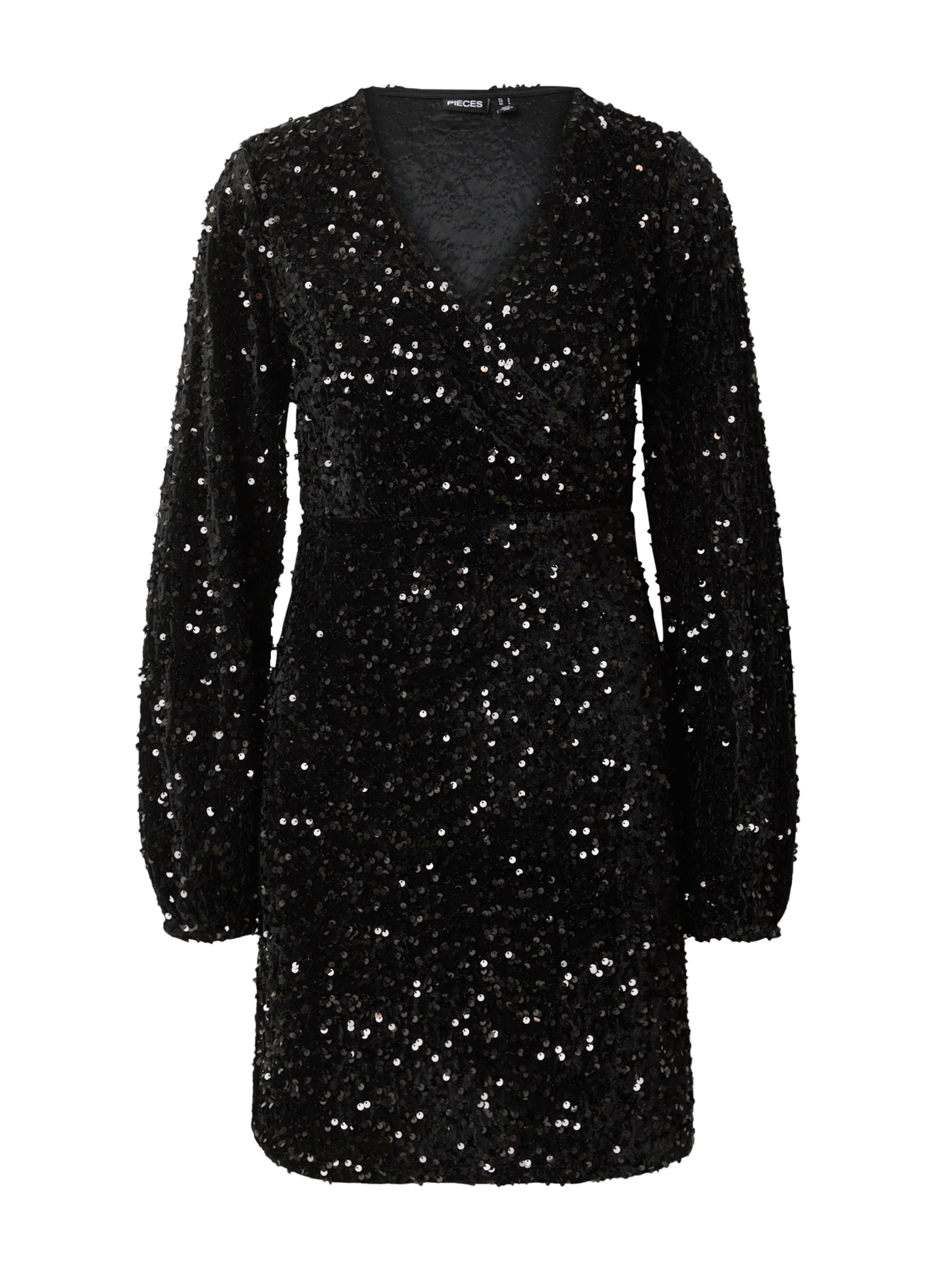 PIECES Рокля 'KAM' в черно: отпред