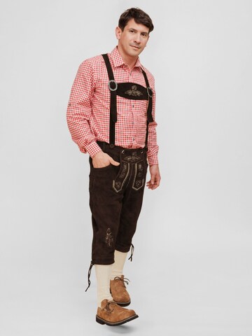 Hofglanz Regular Lederhose in Braun: Vorderseite