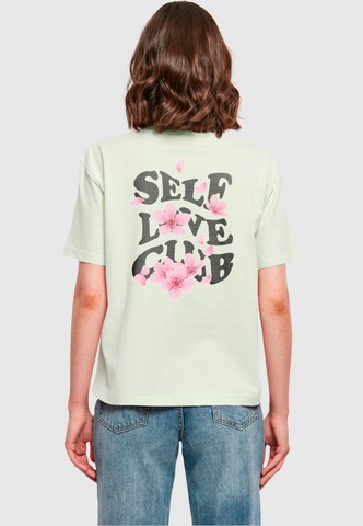 Mister Tee Футболка 'Self Love Club' в Зеленый: спереди