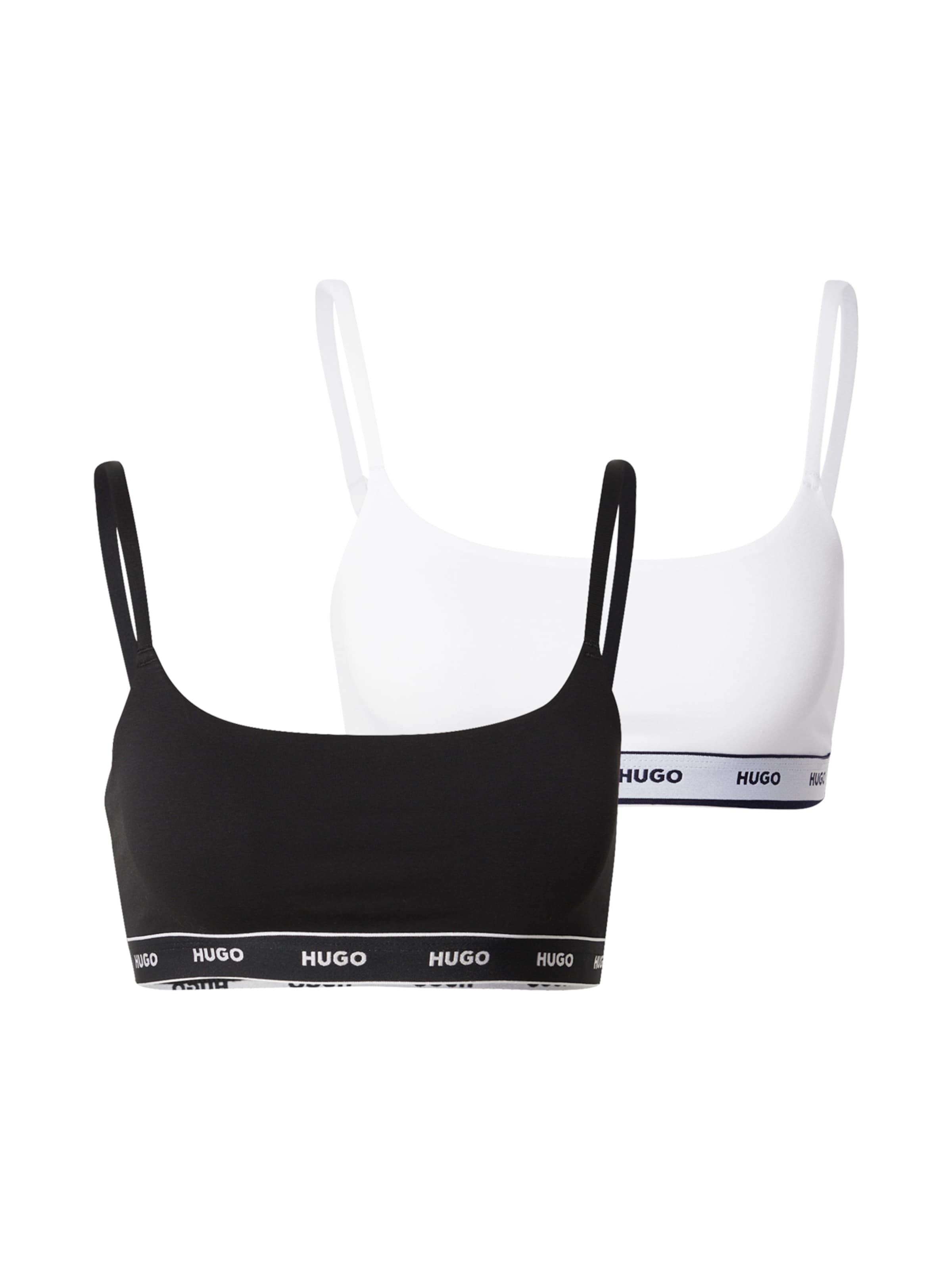 HUGO Korzet Podprsenka - Čierna: predná strana