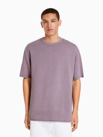 T-Shirt Bershka en violet : devant