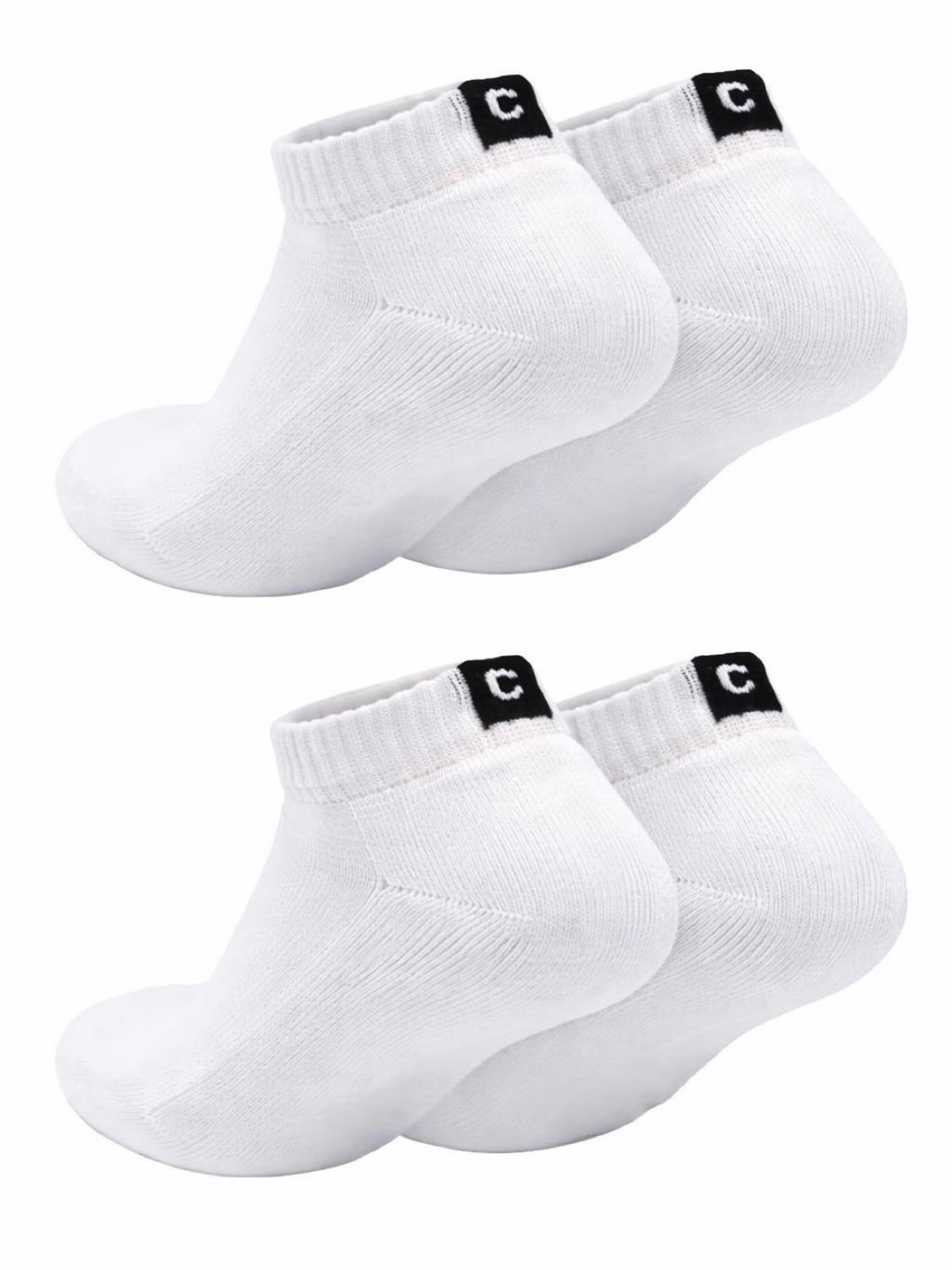 Cocain Underwear Athletic Socks 'mit Frotteesohle' in White: front
