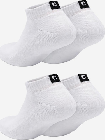 Cocain Underwear Athletic Socks 'mit Frotteesohle' in White: front