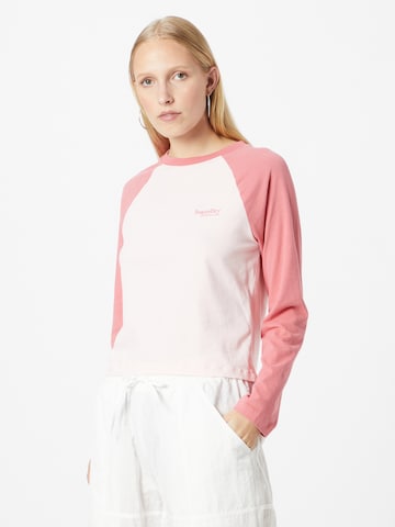 Superdry T-shirt 'Essential' i rosa: framsida