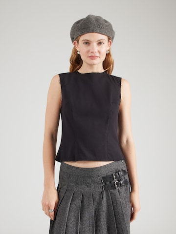 WEEKDAY Top in Black: front