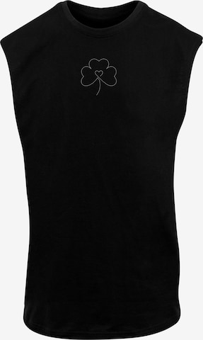 Merchcode Paita 'Leaf Clover' värissä musta: etupuoli