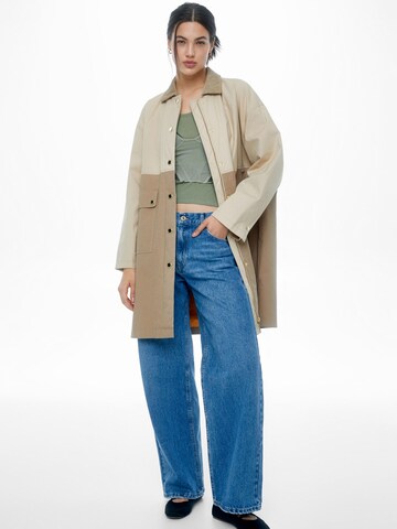 Manteau mi-saison Pull&Bear en beige : devant