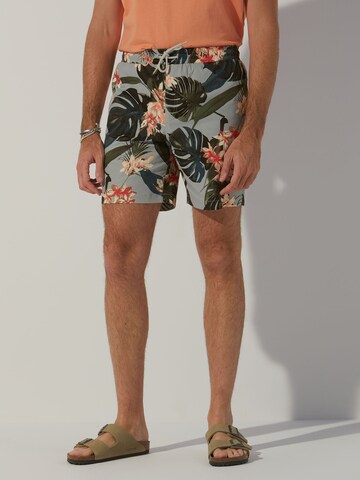 ABOUT YOU x Alvaro Soler Swimming shorts 'Tiago' in Green: front