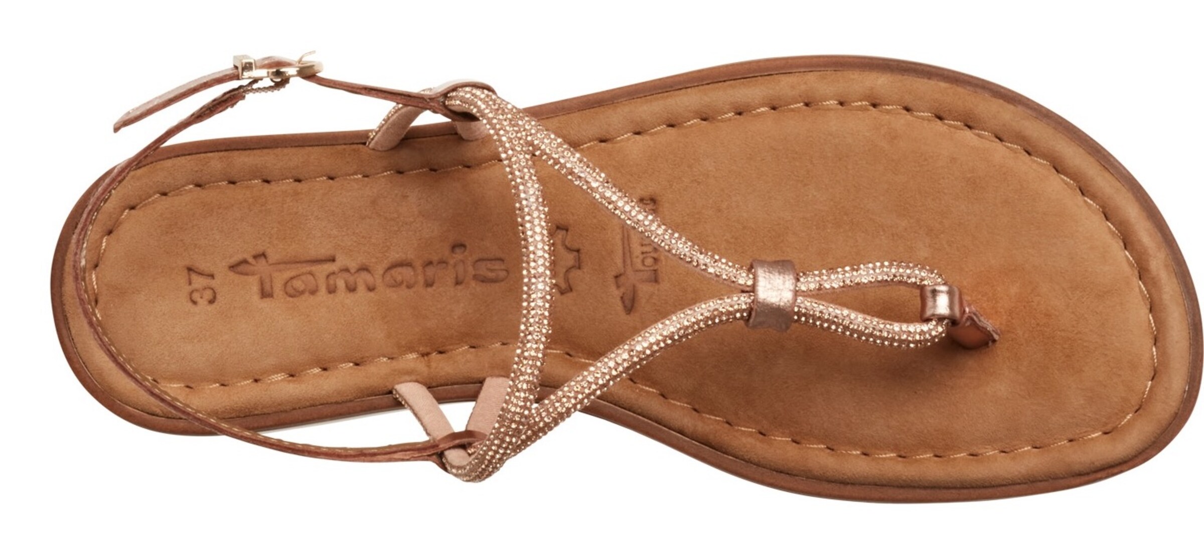 Tamaris T-bar sandals in Pink