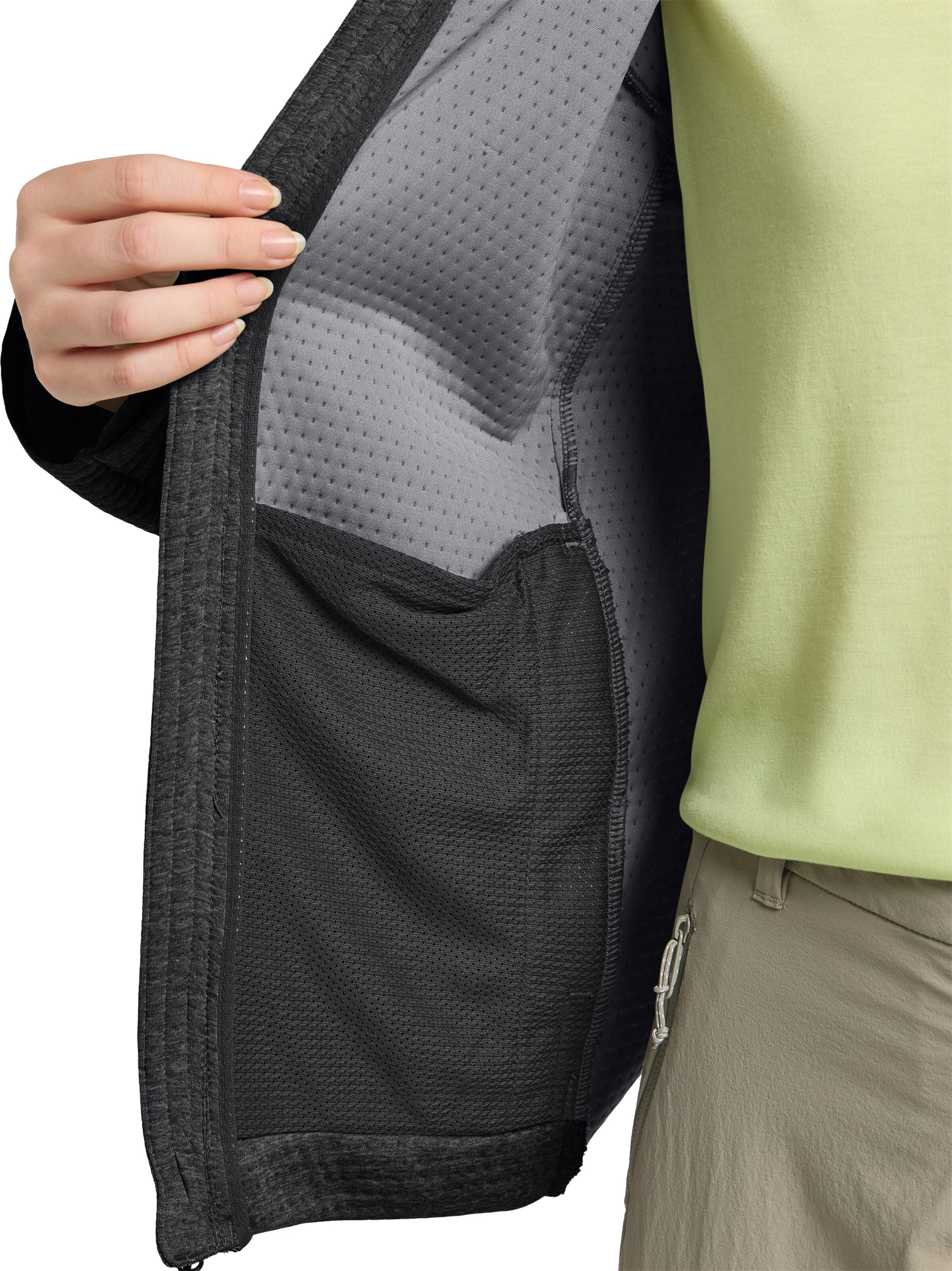 Veste en polaire fonctionnelle JACK WOLFSKIN en noir