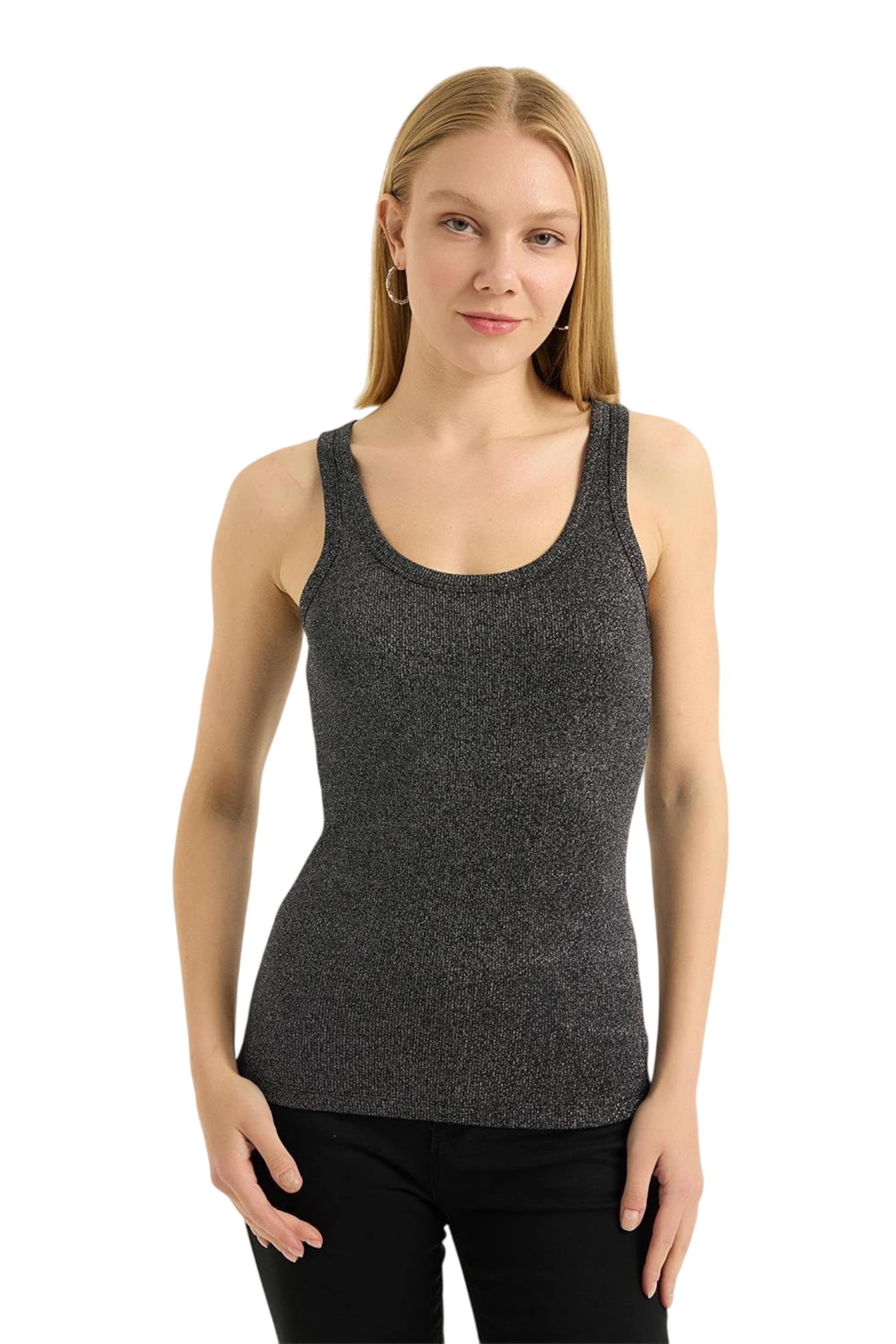 HOME STORE Top in Black: front