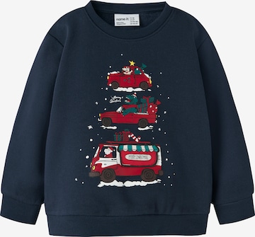 NAME ITSweater majica 'NMMRANE' - plava boja: prednji dio