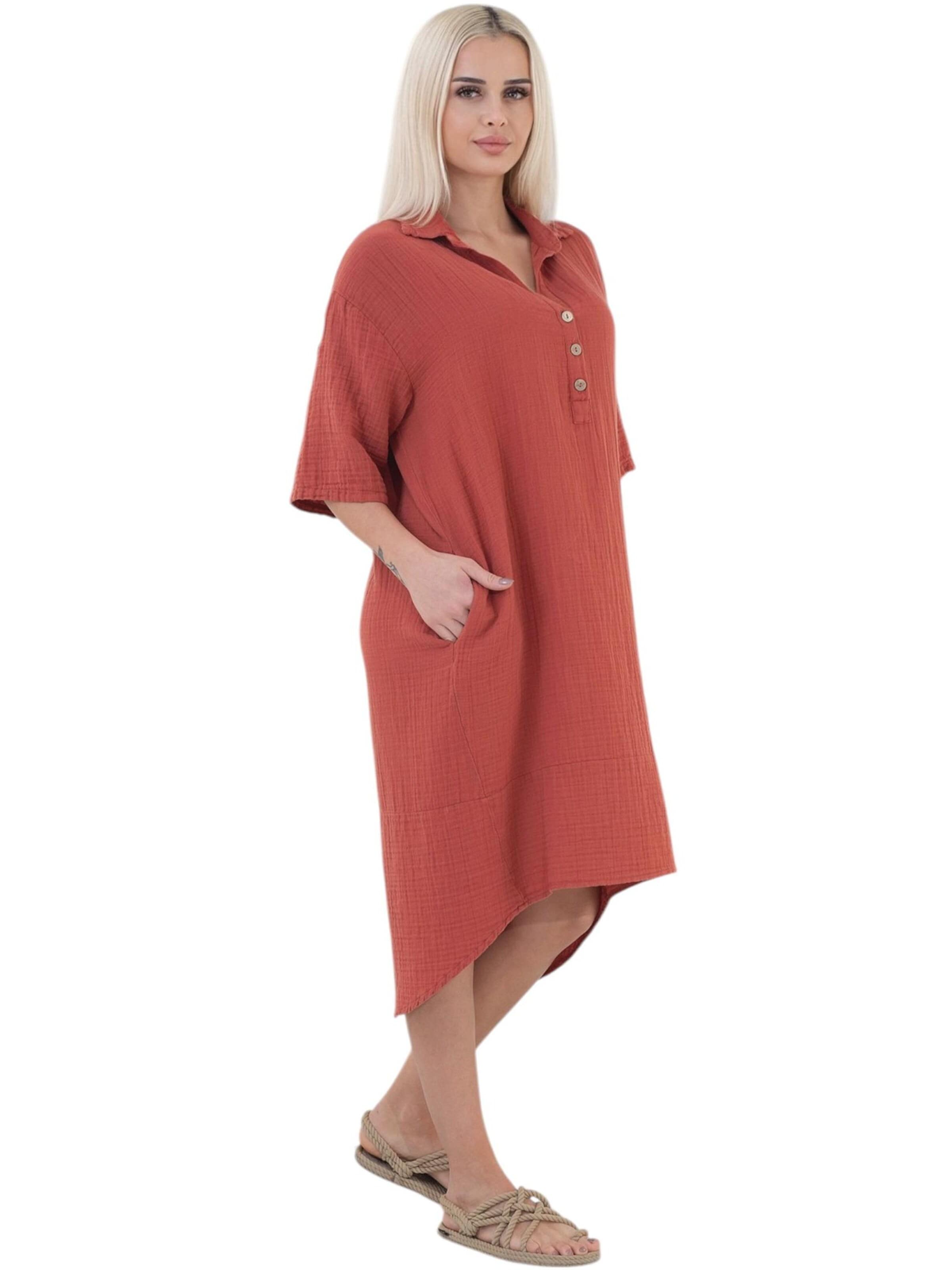 WENOR - Vestido camisero 'Mira' en rojo