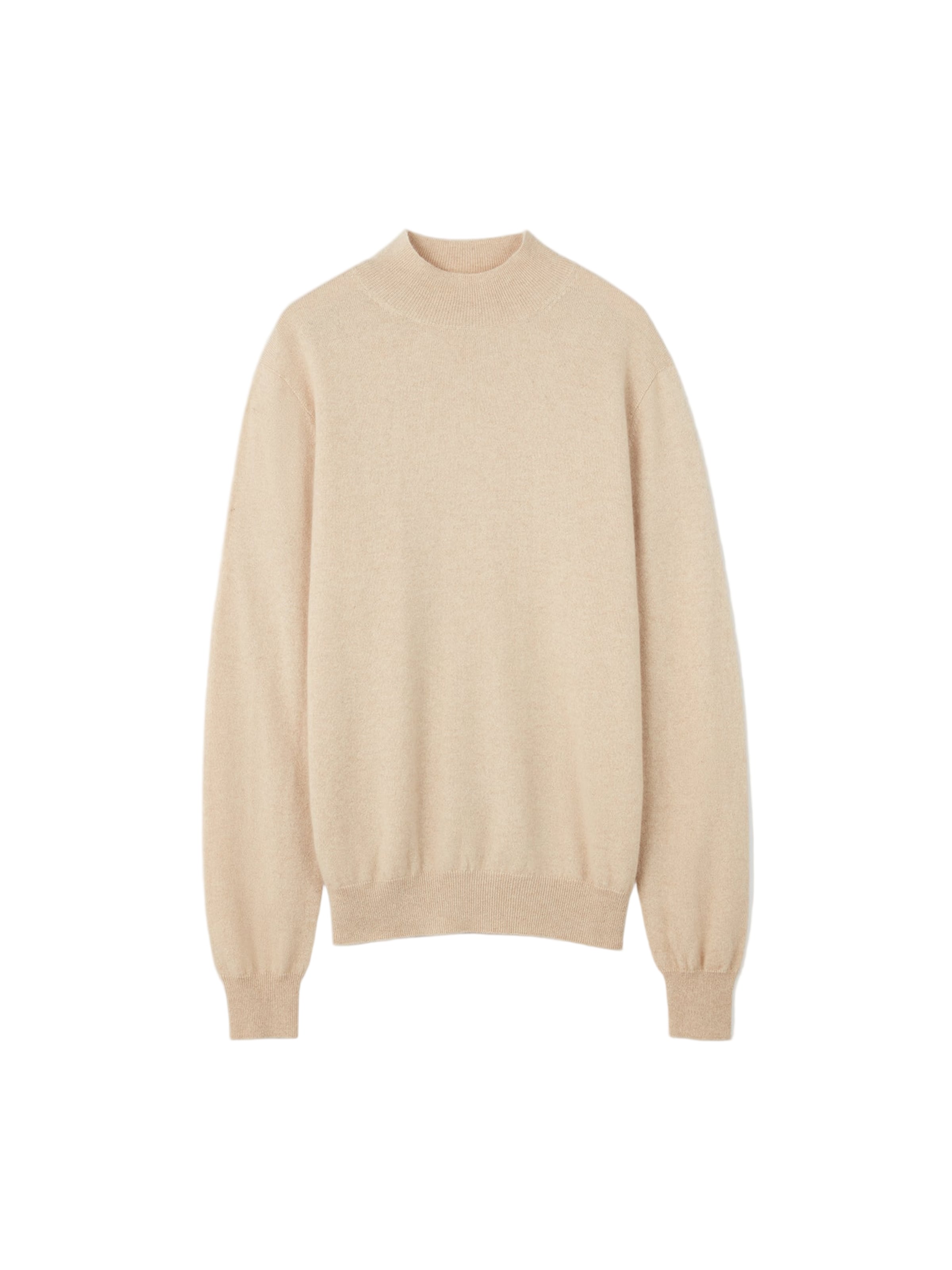 GOBI Cashmere Pullover 'Men's Essential Mock Neck Cashmere Sweater'‌‌‌‌‌‌ in Beige: Vorderseite