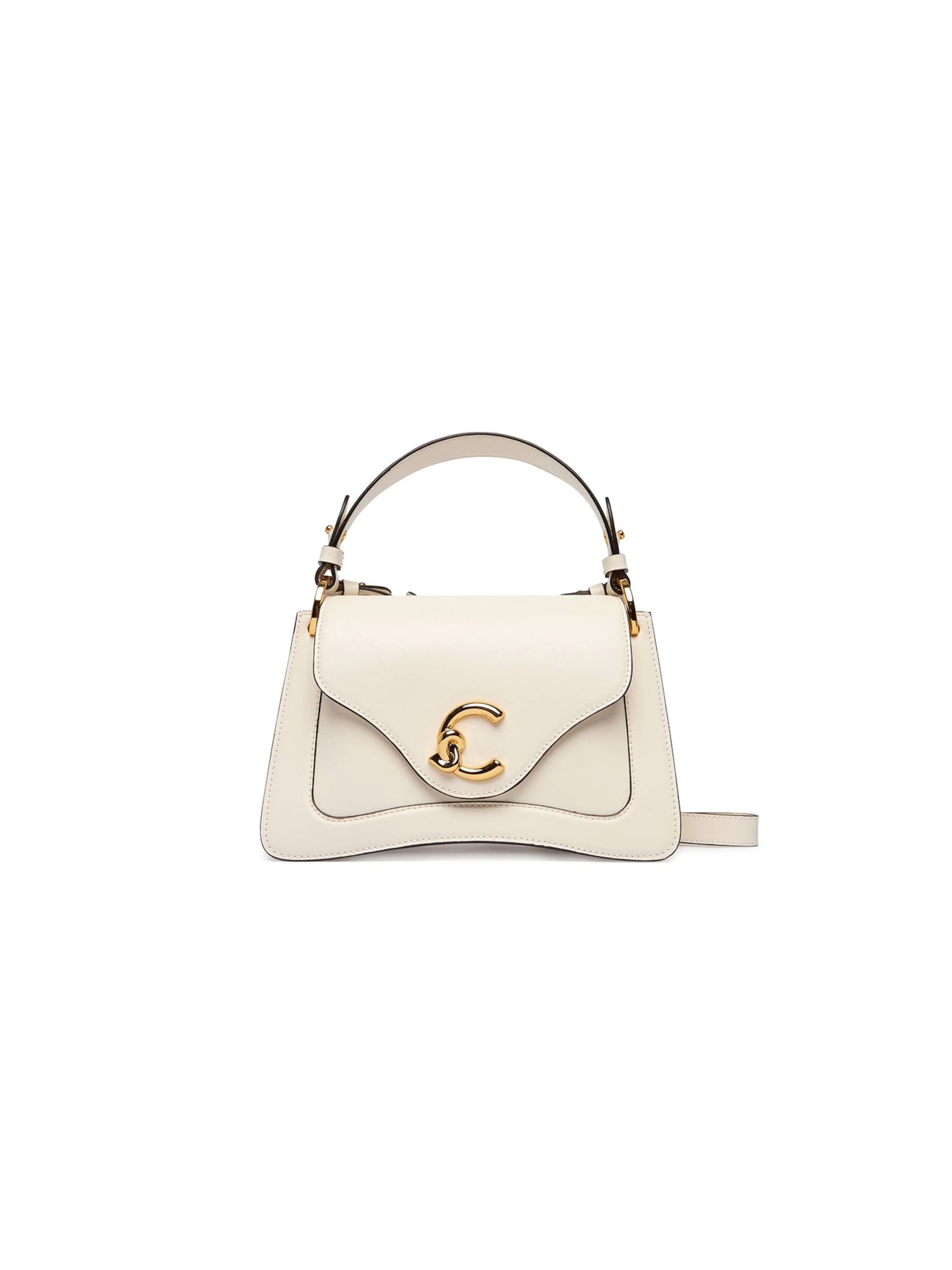 Coccinelle Handtas in Wit: voorkant