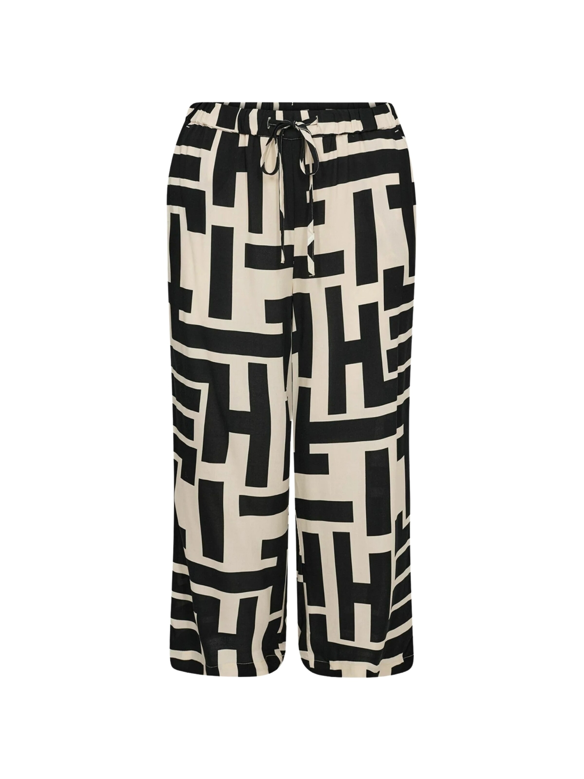 Wasabi Concept Wide Leg Bukser 'Alva' i sort: forside