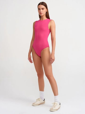 Dilvin Jumpsuit 'Overalls' in Roze: voorkant