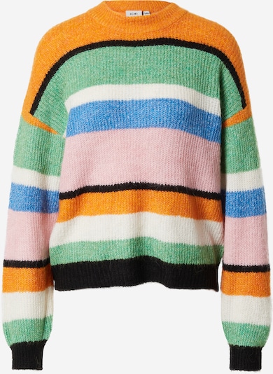 ICHI Sweater in Light blue / Green / Orange / White, Item view