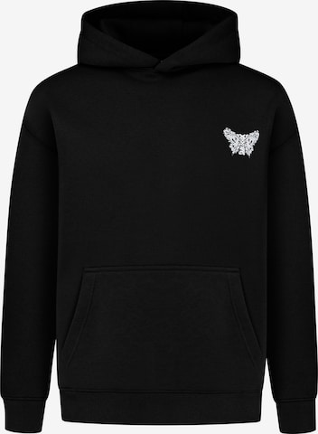 Veste de survêtement Smilodox en noir : devant