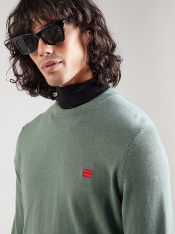 HUGO Sweater 'San Cassius' in Green
