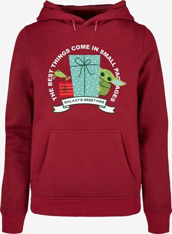 ABSOLUTE CULT Sweatshirt 'The Mandalorian - Galaxy's Greetings' in Red: front