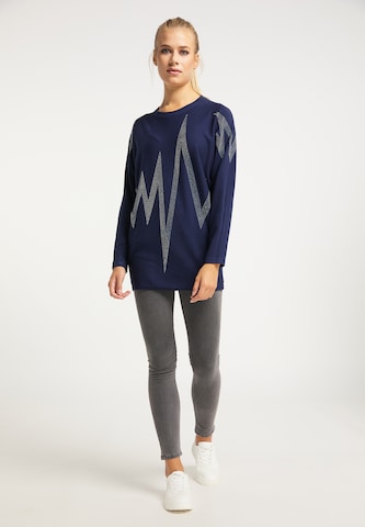 usha BLUE LABEL Oversized Sweater in Blue