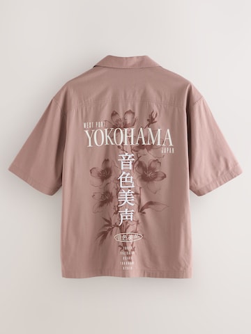 Next Comfort fit Button Up Shirt in Pink