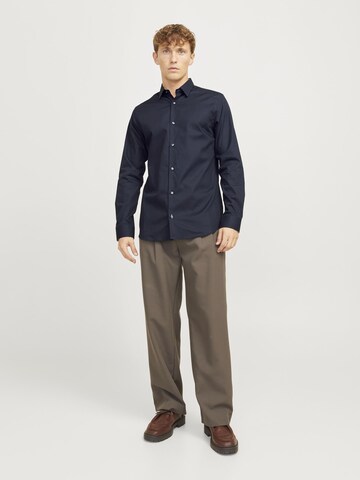JACK & JONES Regular fit Button Up Shirt 'JPRBLALeeds' in Blue