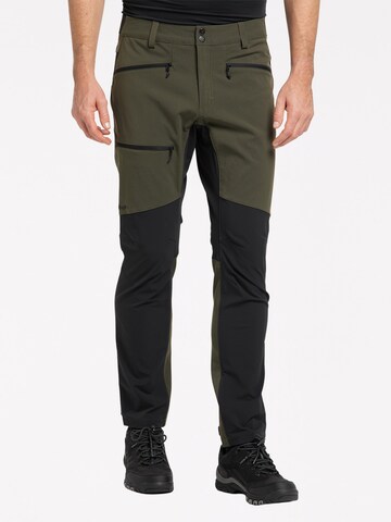 Haglöfs Slim fit Outdoor Pants 'Rugged Flex' in Green: front