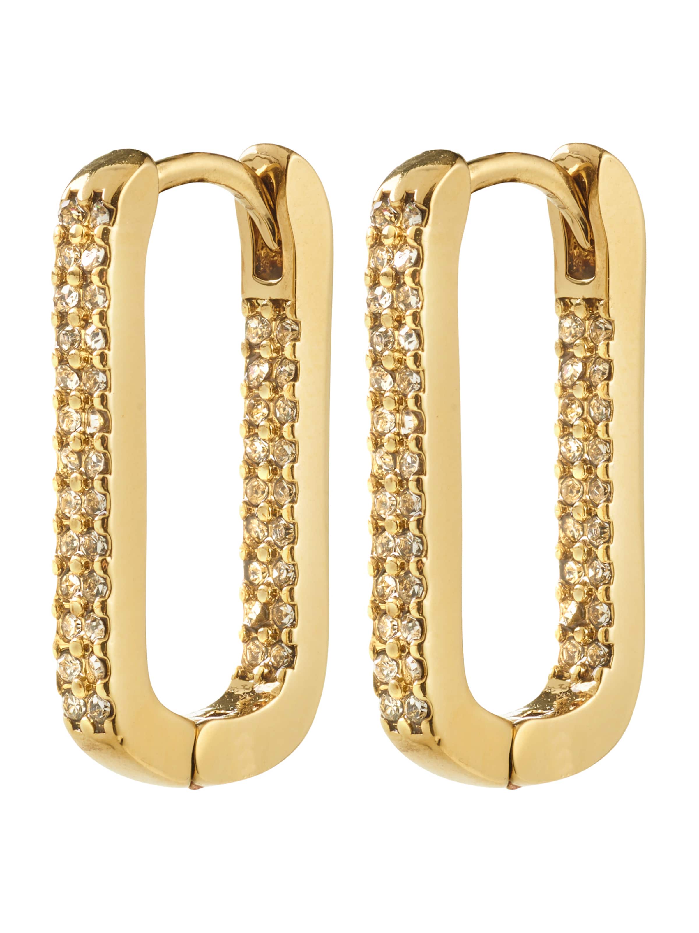 Orecchini 'PHASE' di Pilgrim in oro: frontale