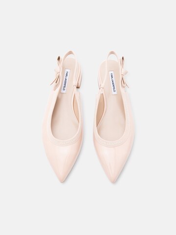 Karl Lagerfeld Балетки с ремешком в Бежевый