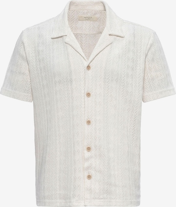 balta Antioch Patogus modelis Marškiniai: priekis
