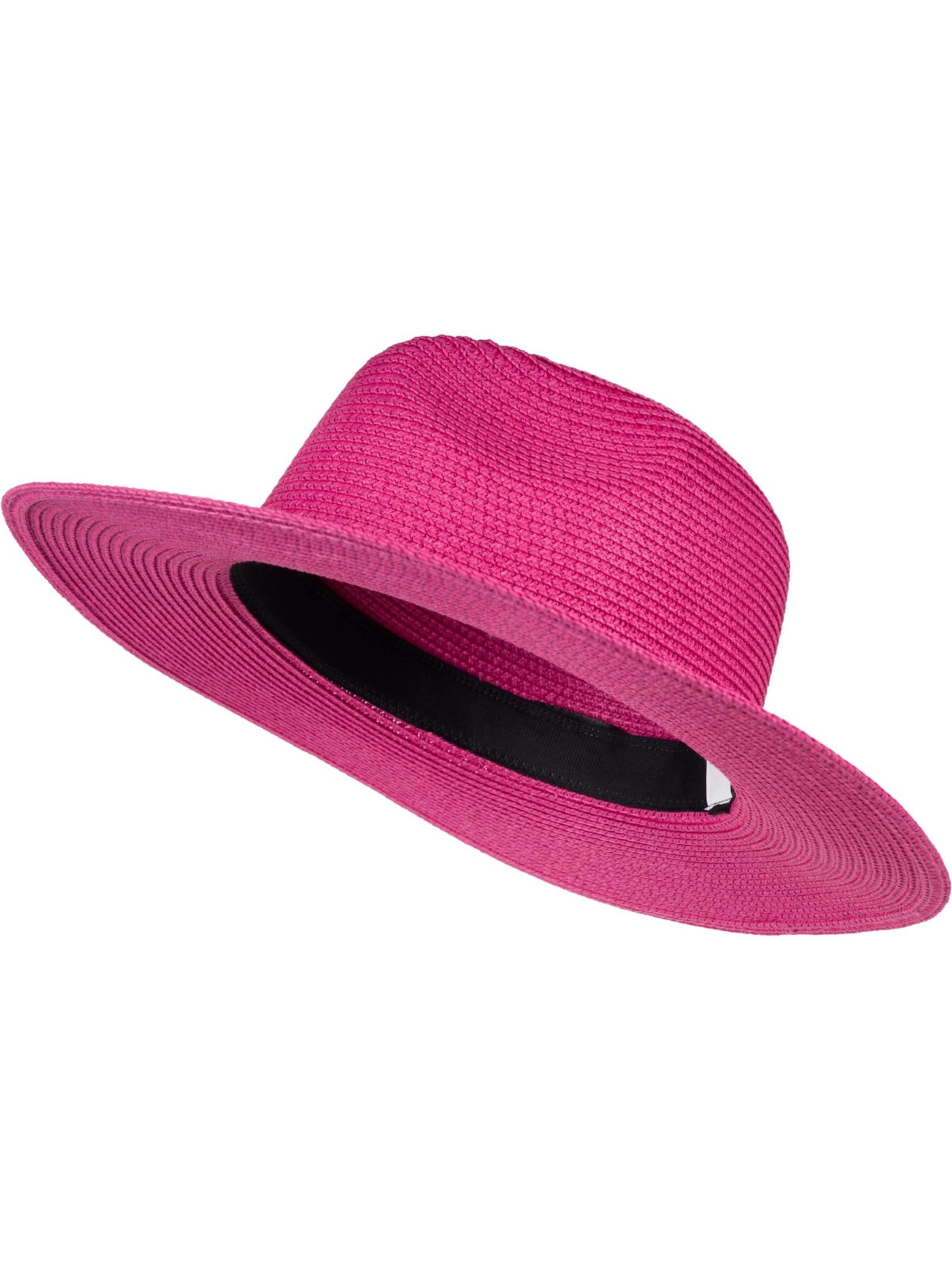 styleBREAKER Hut 'Panama Strohhut - Knautschhut'‌‌‌‌‌‌ in pink, Produktansicht