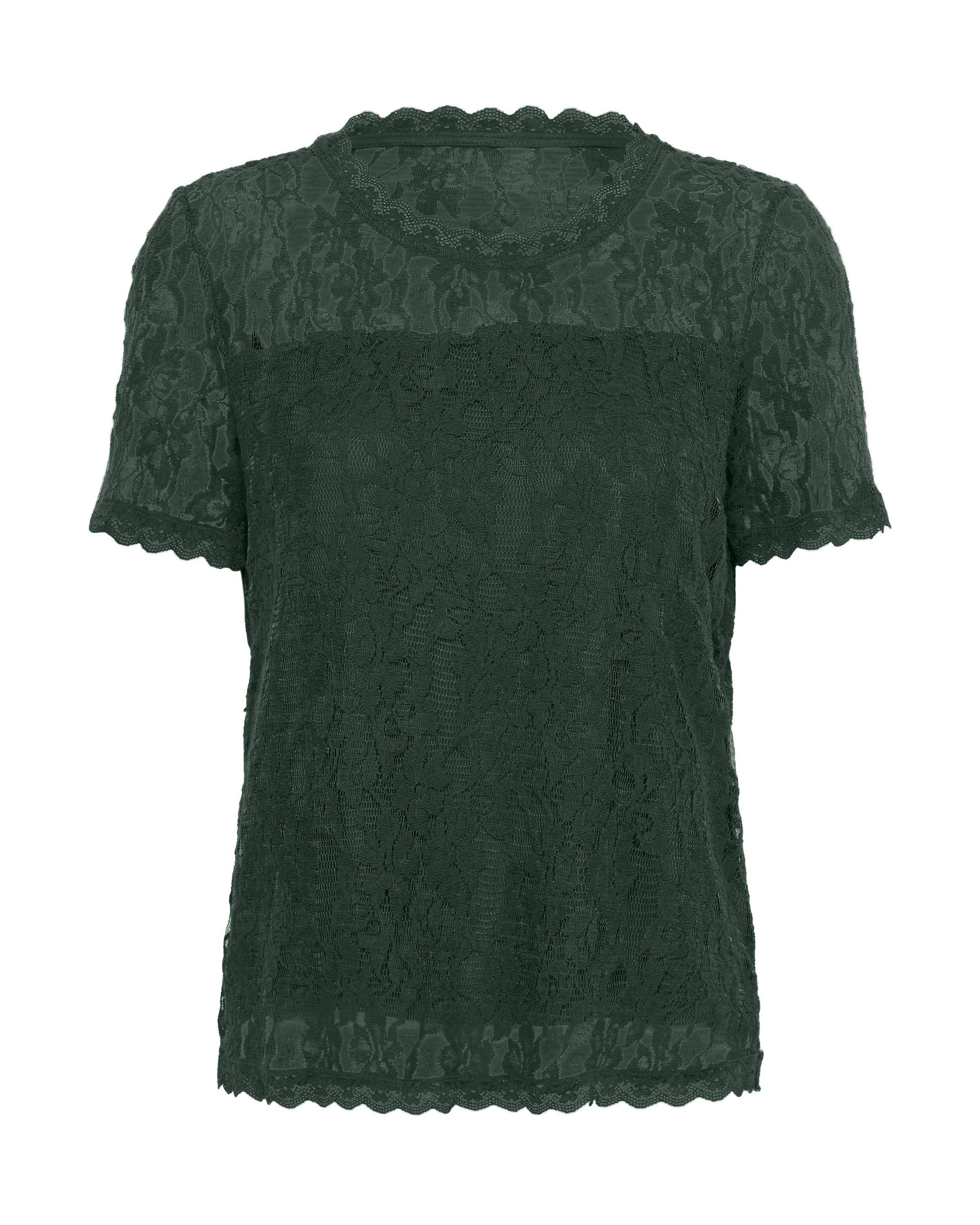 Cream Blouse 'Kit' in Green: front