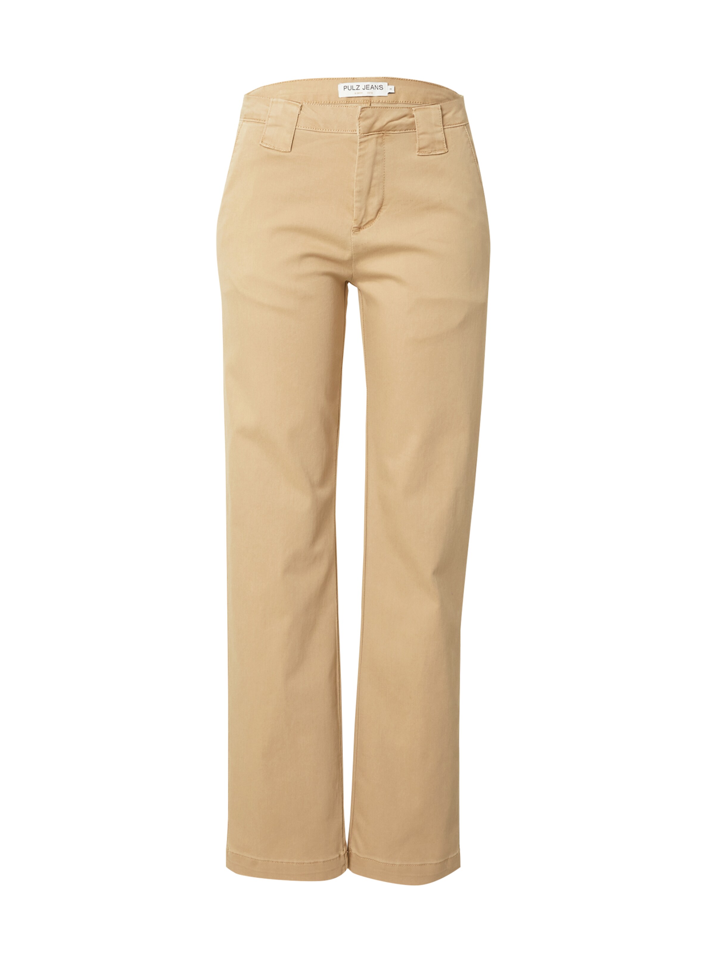 PULZ Jeans Štandardný strih Chino nohavice 'Rosita' - Béžová: predná strana