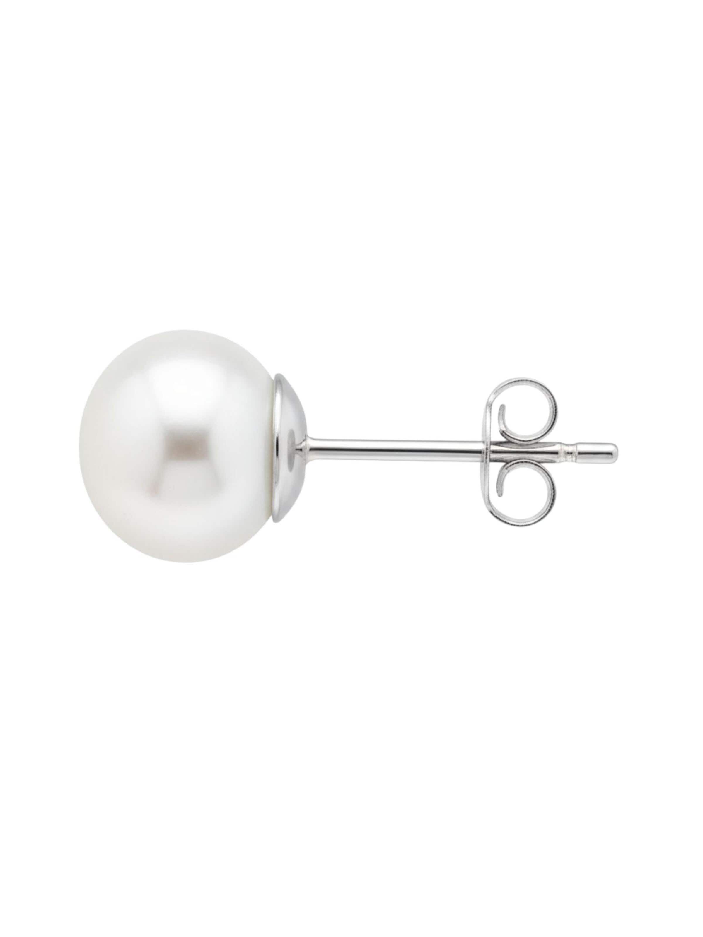 Boucles d'oreilles 'Ohrstecker aus Sterlingsilber mit Süßwasserperle 7 mm' Maxte en blanc