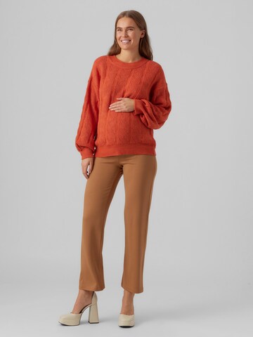 MAMALICIOUS Sweter 'VINNIE' w kolorze pomarańczowy