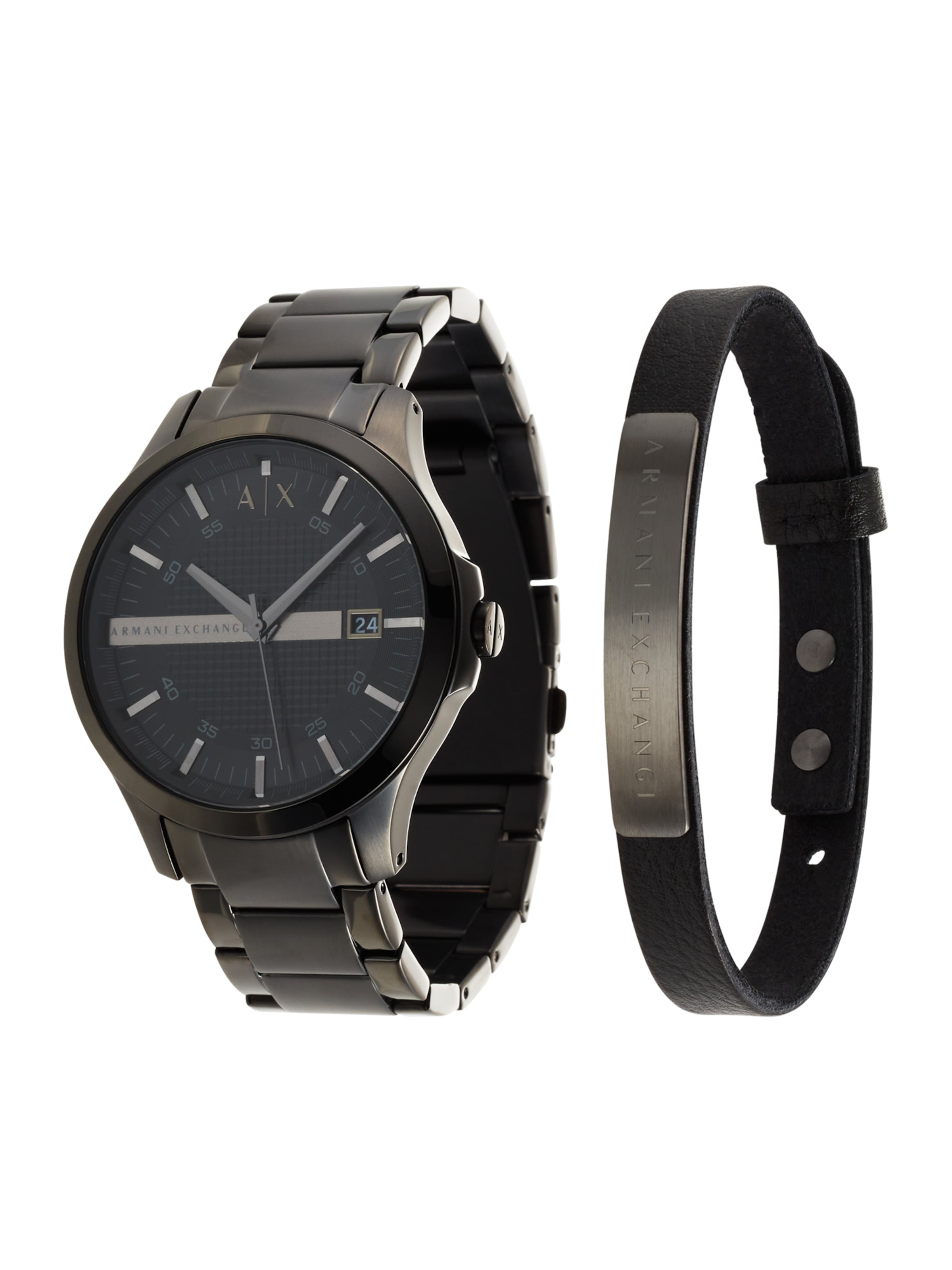 ARMANI EXCHANGE Armbanduhr in Schwarz: Vorderseite