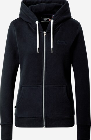 Superdry Zip-Up Hoodie in Blue: front