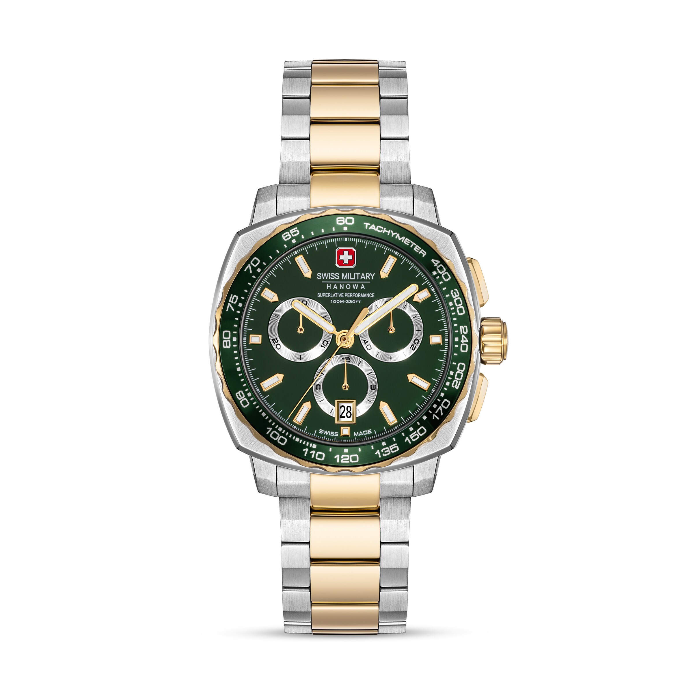 SWISS MILITARY HANOWA Analog watch 'Speedwell' in Gold: front