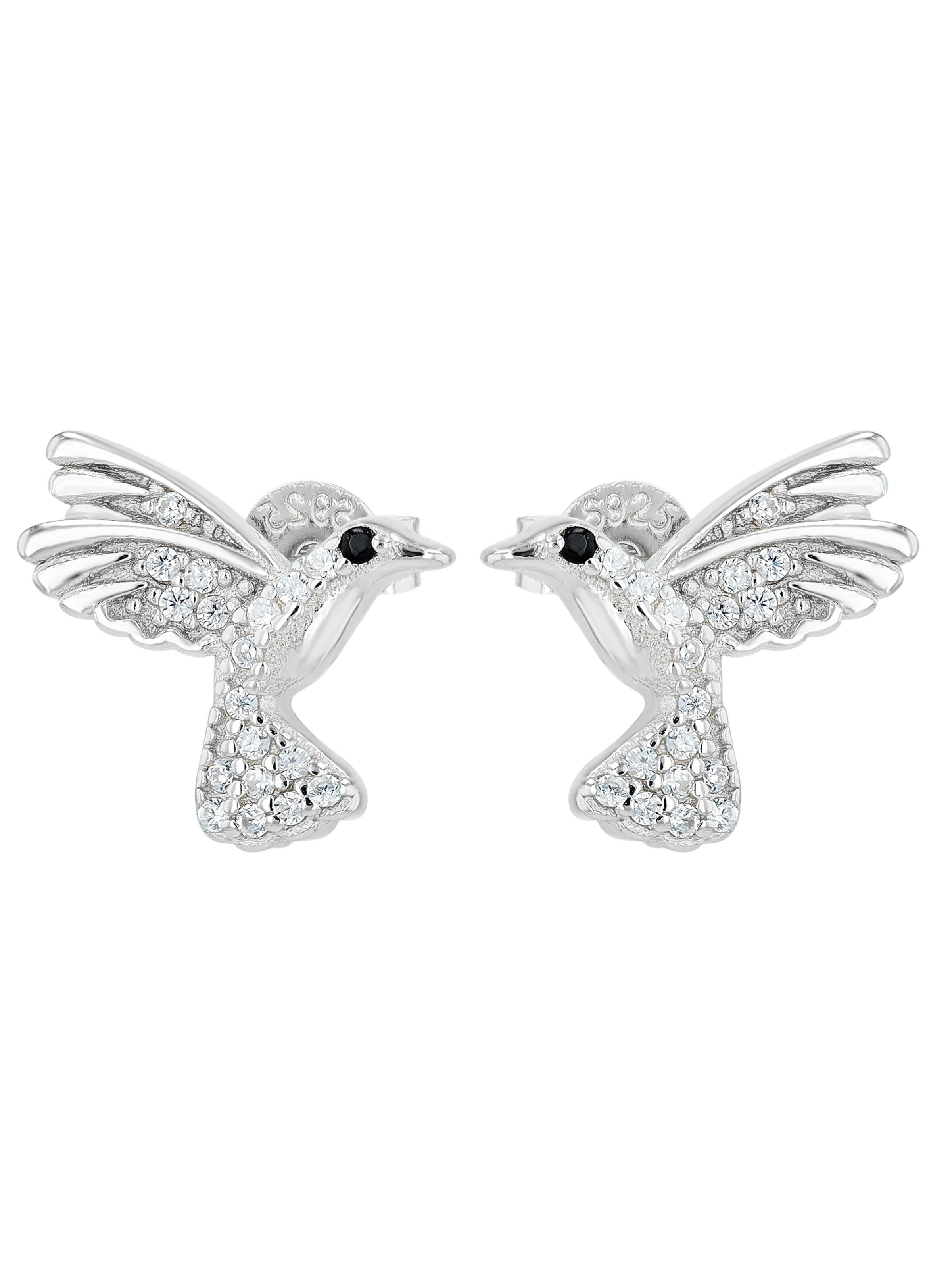 Akzent Earrings '"Selma" aus 925 Sterlingsilber, rhodiniert, langlebig' in Silver: front